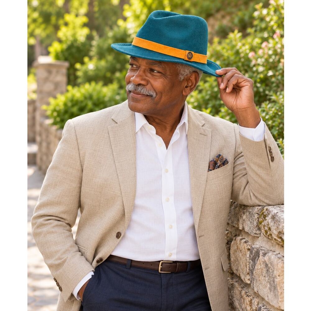 Goorin Bros. Teal 100% Wool Fedora-Style Hat